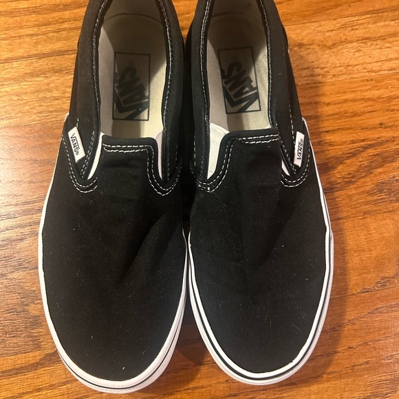 Vans Classic Black and White Slip-On Sneakers - Picture 4 of 4